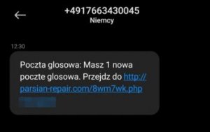 sms z próbą oszustwa