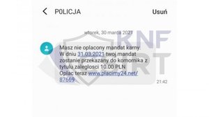 „MASZ NIEOPŁACONY MANDAT". Policjanci świdnickiej komendy ostrzegają przed FAŁSZYWYMI SMS-AMI. Nie daj się nabrać !