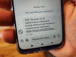 Dostałeś SMS z prośbą o dopłatę za prąd? Uważaj to może być oszustwo!