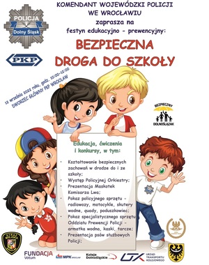 Już w poniedziałek zapraszamy na festyn edukacyjno-prewencyjny zorganizowany przez dolnośląskich policjantów dotyczący „Bezpiecznej drogi do szkoły”