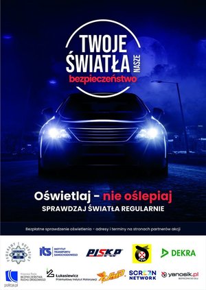 TO JUŻ JUTRO! 5 LISTOPADA sprawdź bezpłatnie światła w swoim pojeździe w ramach akcji „Twoje światła – Nasze bezpieczeństwo”