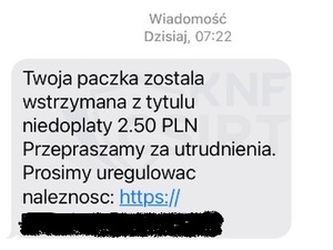 Dostałeś sms-a z prośbą o dopłatę do przesyłki? Uważaj to może być oszustwo!Przekonał się o tym 22-letni mieszkaniec Świdnicy