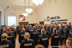 Uroczystość z okazji ślubowania policjantów oraz powołania insp. Norberta Kurendy na stanowisko Zastępcy Komendanta Wojewódzkiego Policji we Wrocławiu