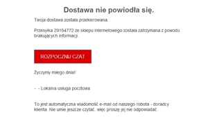 „dostawa nie powiodła się” - otrzymałaś/eś taką widomości - UWAGA to może być oszustwo