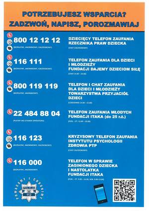 Potrzebujesz wsparcia? Zadzwoń, napisz, porozmawiaj