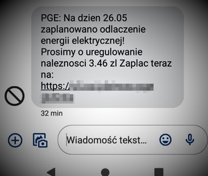 Dostałeś SMS z prośbą o dopłatę za prąd? Uważaj to może być oszustwo!