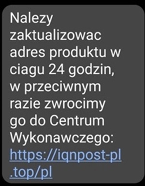 Uważaj na SMS’y dotyczące rzekomych dopłat do przesyłek kurierskich lub zmiany danych adresowych dotyczących przesyłki
