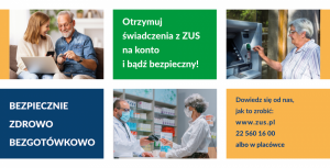plaktat kampanii „BEZPIECZNIE, ZDROWO, BEZGOTÓWKOWO”